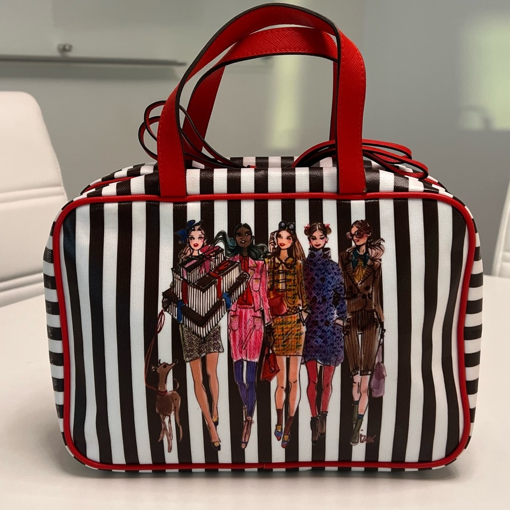NWT THE ICONIC HENRI BENDEL BROOKLYN GIRLS/CLASSIC STRIPES LINE UP WEEKENDER BAG